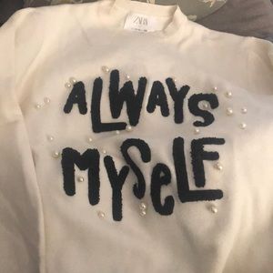 Girls-Zara Sweater- w. Pearls